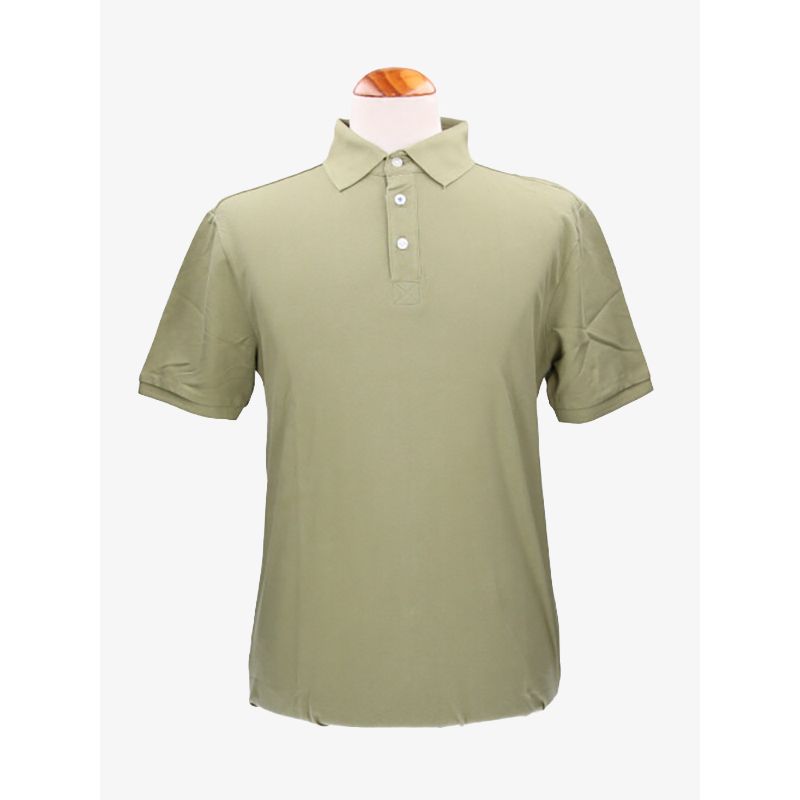 Polo de algodão em verde salva