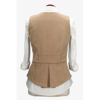 Chaleco Diana antelina beige