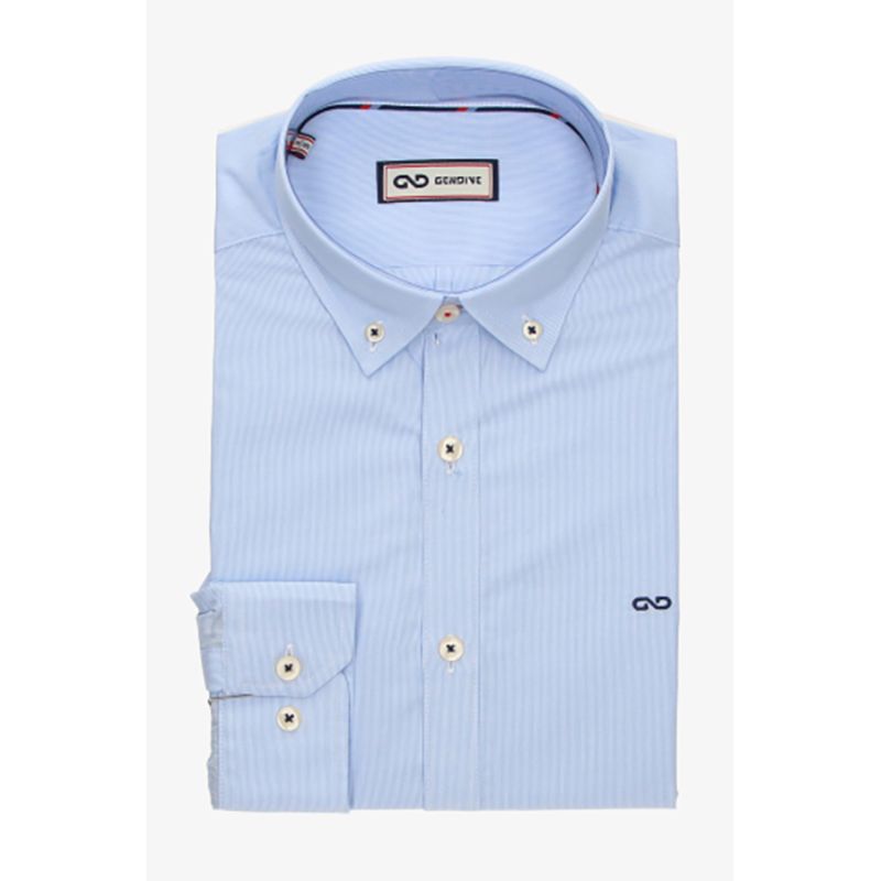 Camisa líneas celeste