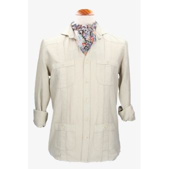 Camisa Cubana bege