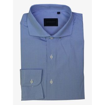 Camisa de vestir vichy azul