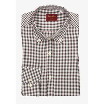 Chemise beige à carreaux...