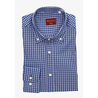 Camisa popelina celeste com...