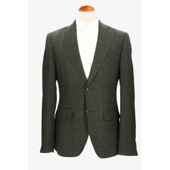 Blazer de espinha de peixe verde