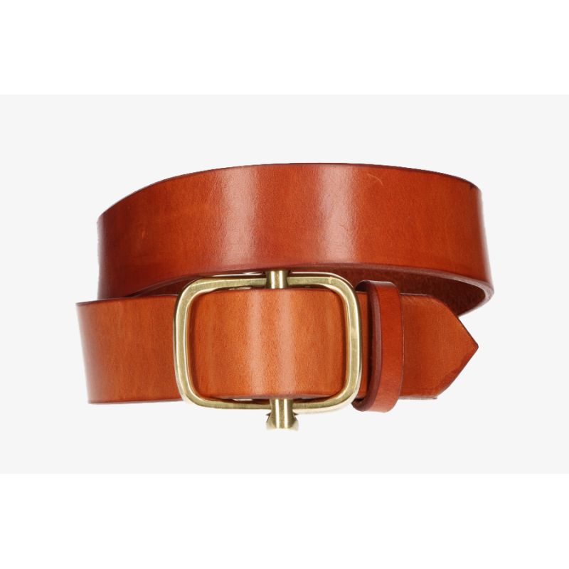 Ceinture à boucle coulissante en cuir clair