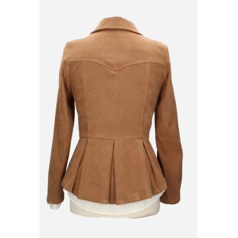 Chaqueta Paris antelina camel