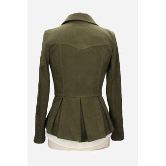 Chaqueta Paris antelina verde