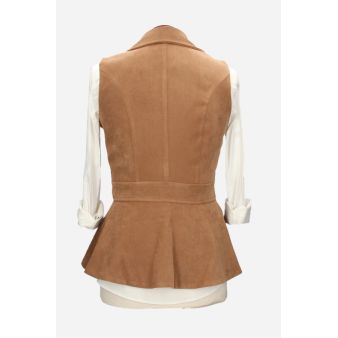 Chaleco Oporto antelina camel