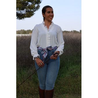 Blusa volantito cuello