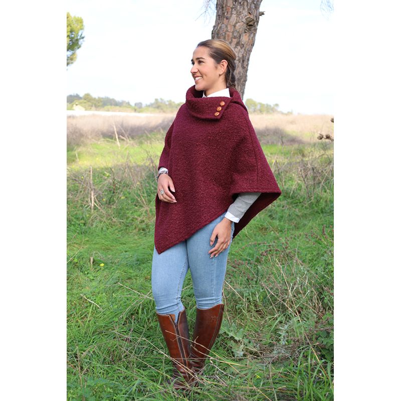 Poncho Toffee burdeos