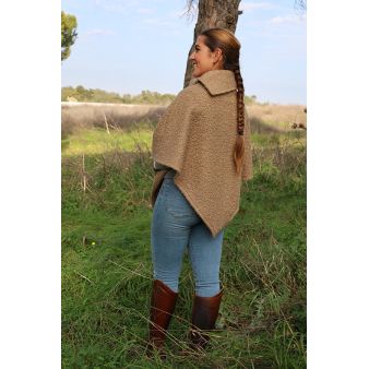 Poncho Toffee beige