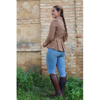 Chaqueta Paris antelina camel
