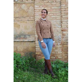 Chaqueta Paris antelina camel