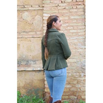 Chaqueta Paris antelina verde