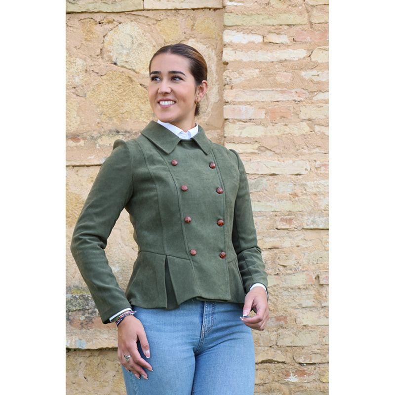 Chaqueta Paris antelina verde