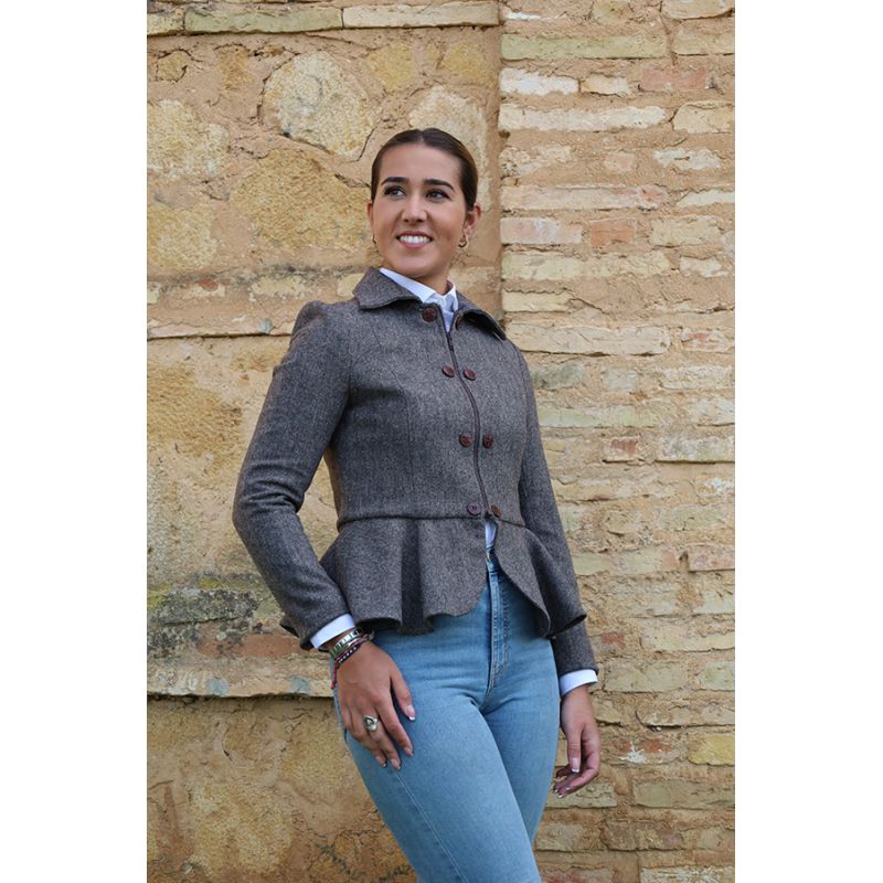 Chaqueta Tavira mezcla marrón