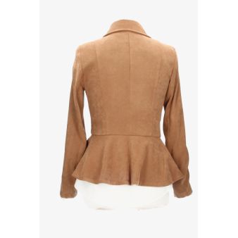 Chaqueta Tavira antelina camel