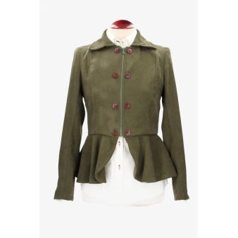 Veste Tavira en antelina verde