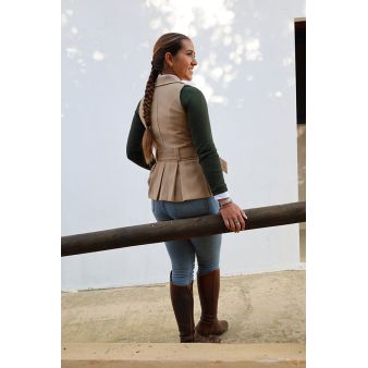 Chaleco Pandora antelina camel
