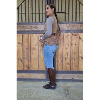 Chaleco Galatea antelina camel