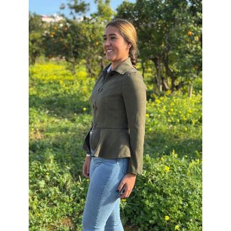Veste Tavira en antelina verde