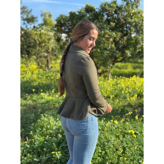 Veste Tavira en antelina verde
