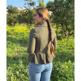 Chaqueta Tavira antelina verde