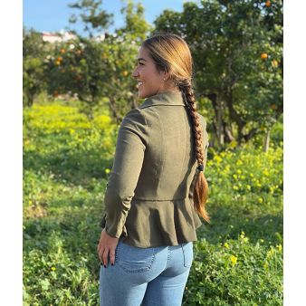 Chaqueta Tavira antelina verde