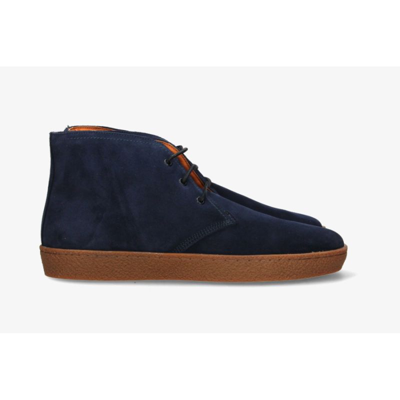 Botín casual serraje azul marino
