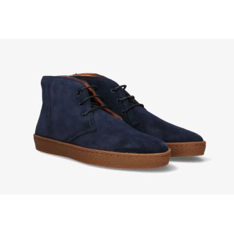 Botín casual serraje azul marino