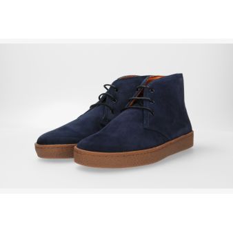 Botín casual serraje azul marino