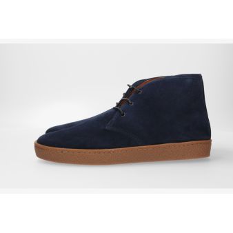Botín casual serraje azul marino