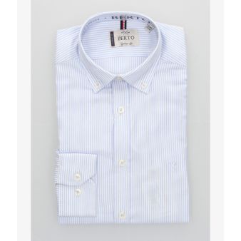 Camisa oxford raya azul