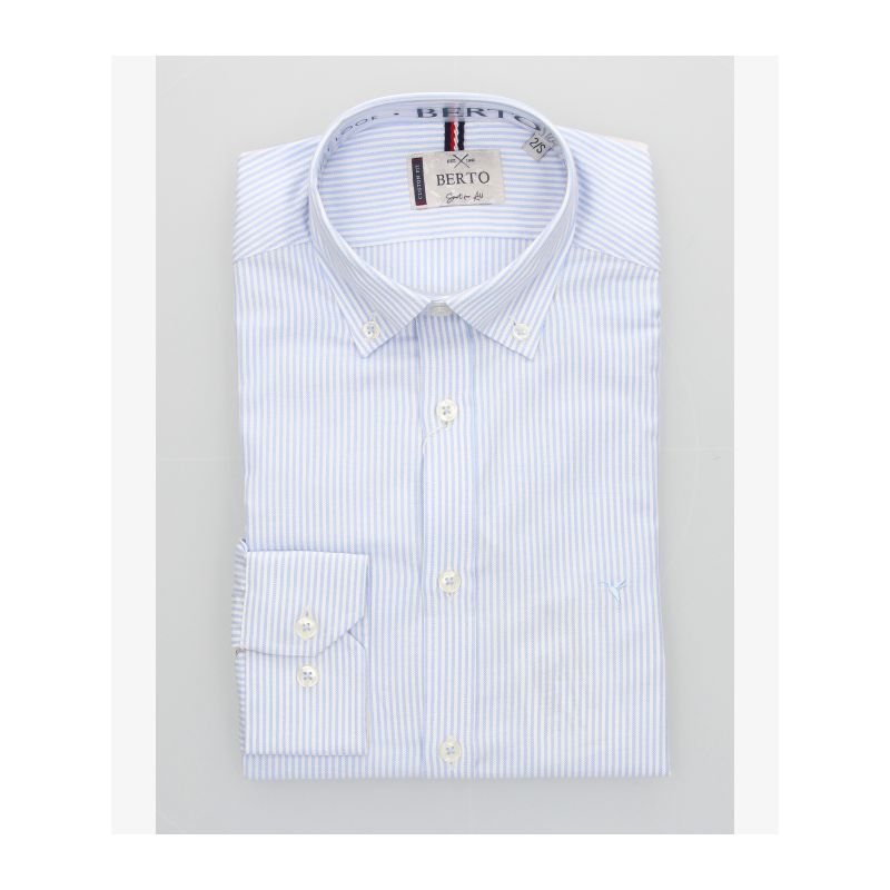 Camisa oxford raya azul