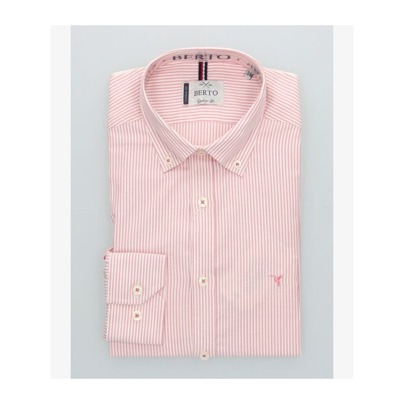 Camisa oxford raya roja