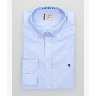 Camisa oxford lisa azul