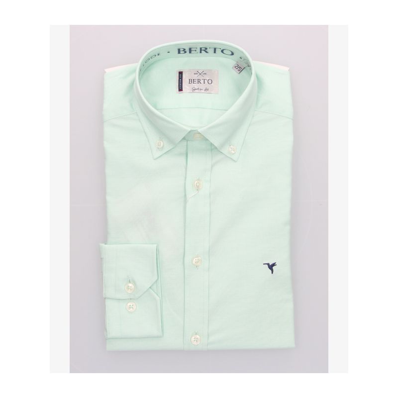 Camisa oxford lisa verde