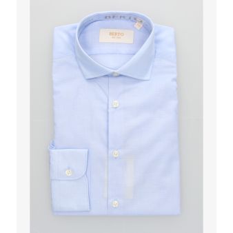 Camisa fil a fil celeste