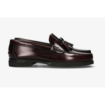 Mocasín antik borlas burdeos