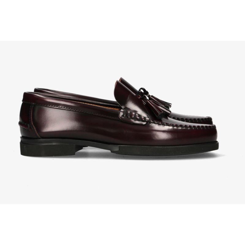 Mocasín antik borlas burdeos
