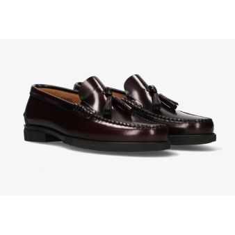 Mocasín antik borlas burdeos