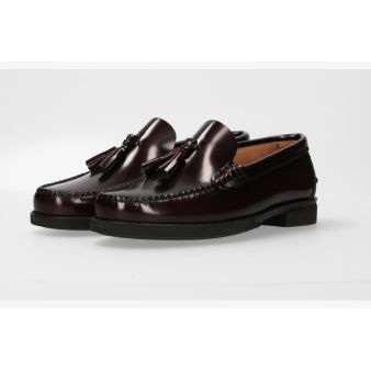 Mocasín antik borlas burdeos