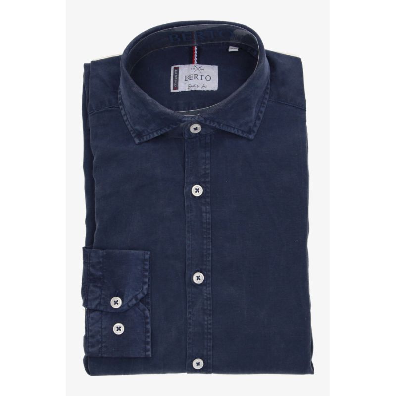 Camisa tencel marino