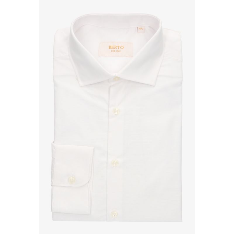 Camisa vestil fil a fil blanco