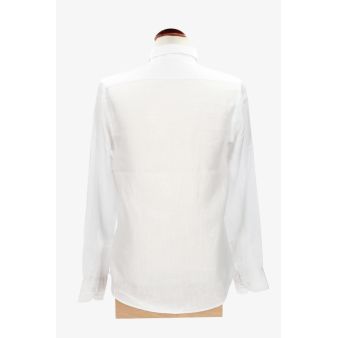 Camisa botón lino blanco