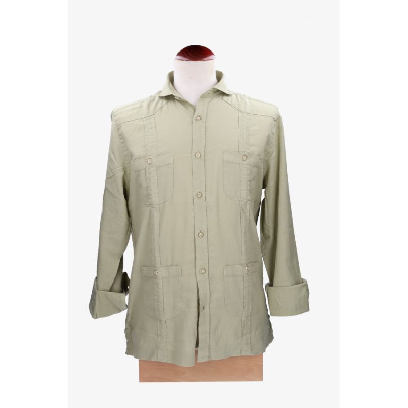 Camisa cubana lino kaki