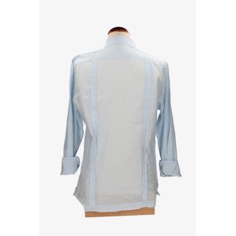 Camisa cubana lino celeste