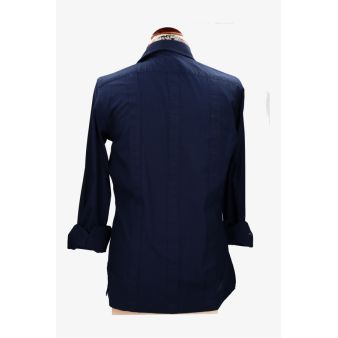Camisa guayabera algodón marino