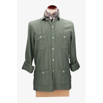 Camisa cubana kaki