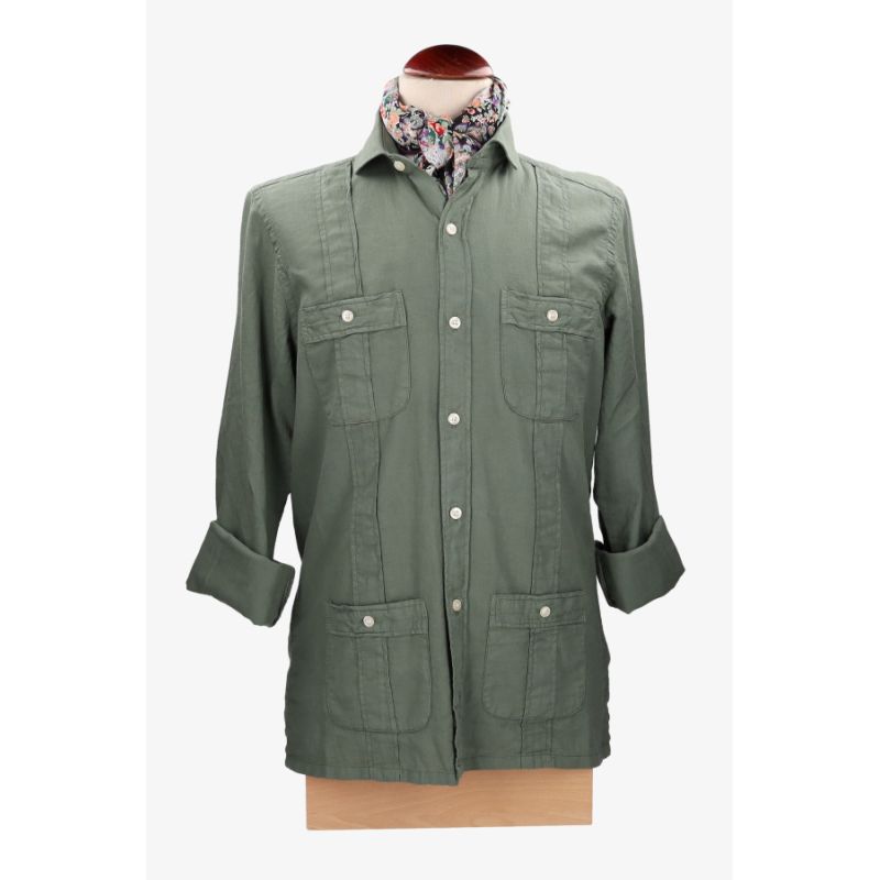 Camisa cubana kaki